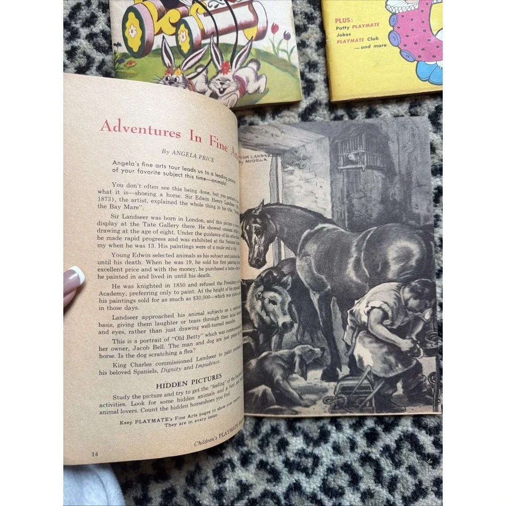 VTG Lot of 8 Children's Playmate Magazines 1965 (no Nov,Dec) Puzzles Great Pics